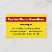 Eyecatching en oud paralegaal Visitekaartje (Voorkant)