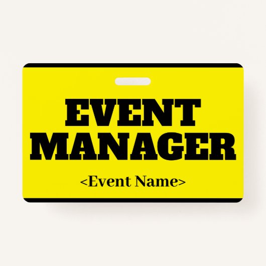 Eyecatching "EVENT MANAGER"-badge Badge (Voorkant)