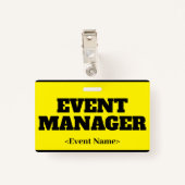Eyecatching "EVENT MANAGER"-badge Badge (Achterkant met clip)