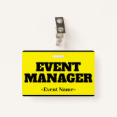 Eyecatching "EVENT MANAGER"-badge Badge (Voorkant met clip)