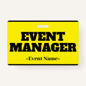 Eyecatching "EVENT MANAGER"-badge Badge (Achterkant)