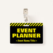 Eyecatching "EVENT PLANNER" Badge (Achterkant met clip)