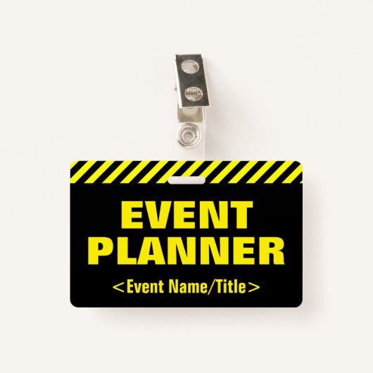 Eyecatching "EVENT PLANNER" Badge (Voorkant met clip)