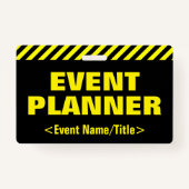 Eyecatching "EVENT PLANNER" Badge (Achterkant)