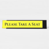 Eyecatching "Neem alstublieft een stoel" Desk Name Bureau Naambordje (Voorkant)