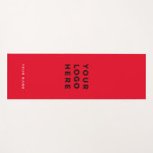 Eyecatching Red Business Logo Naam Instagram Yogamat (Voorkant (horizontaal))