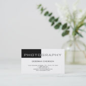 Eyecatching White Black Standard Visitekaartje (Staand voorkant)