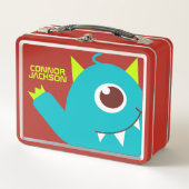 Eyed alien blue kinder name lunchbox (Voorkant)
