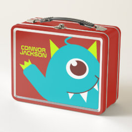 Eyed alien blue kinder name lunchbox