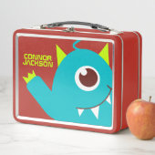 Eyed alien blue kinder name lunchbox (In situ)