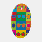 Eyeglassecheckboard Keramisch Ornament (Rechts)