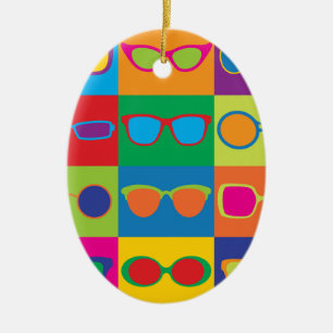 Eyeglassecheckboard Keramisch Ornament