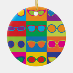 Eyeglassecheckboard Keramisch Ornament