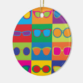 Eyeglassecheckboard Keramisch Ornament (Links)