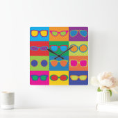 Eyeglassecheckboard Vierkante Klok (Huis)