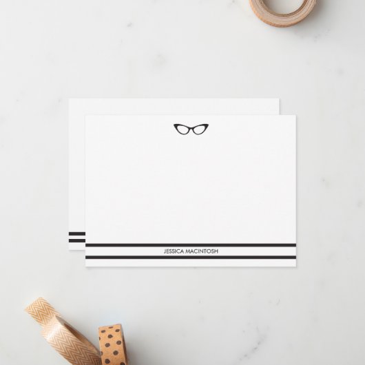 Eyeglassekaarten Notitiekaartje (Voorkant / Achterkant in situ)