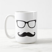 Eyeglassen en Mustache Mok (Links)