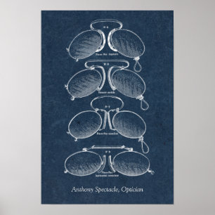  eyeglassen Oogarts of Opticiens Kantoor Poster