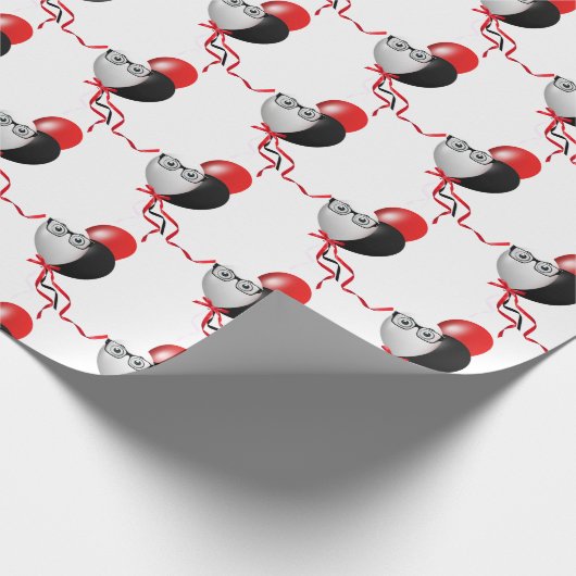 Eyeglassen op ballonvaarding cadeaupapier (Hoek)