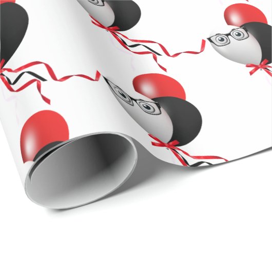 Eyeglassen op ballonvaarding cadeaupapier (Rol Hoek)