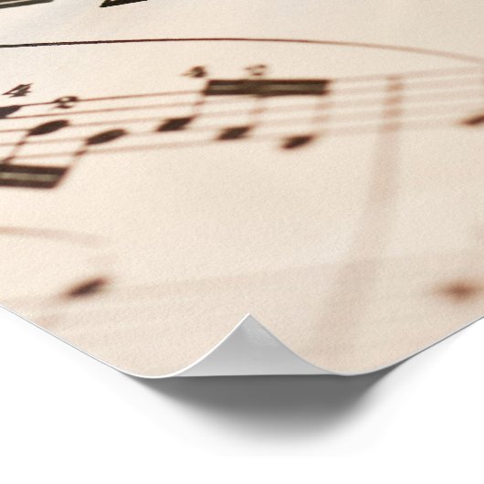 Eyeglassen op vel muziek poster (Hoek)