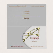 Eyeglassen Visitekaartje (Buitenkant ongevouwen)