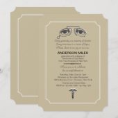 Eyeglasses Afstuderen Invitation Kaart (Voorkant / Achterkant)