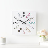 Eyeglasses Clock Vierkante Klok (Huis)