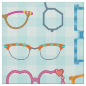 Eyeglasses Retro Modern Hipster met Blue Gingham Stof (Close Up)
