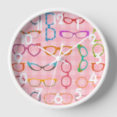 Eyeglasses Retro Modern Hipster met Roze Gingham (Voorkant)
