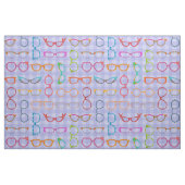Eyeglasses Retro Modern Hipster Violet Gingham Stof (Fat Quarter)