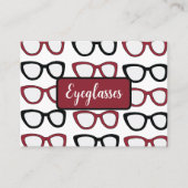 Eyeglasses Spectacles Specs Glasses Optometrist Visitekaartje (Voorkant)