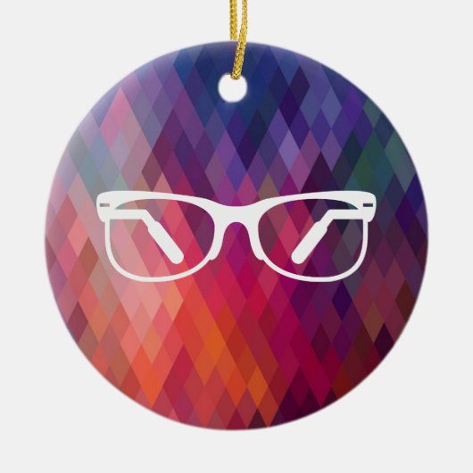Eyeglassfuncties Pictograaf Keramisch Ornament (Voorkant)