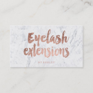 Eyelash aangepast moderne roos gouden tipografie visitekaartje