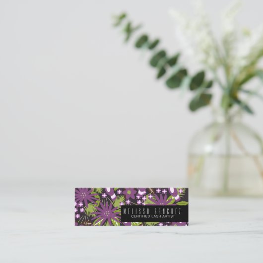 Eyelash Artist Extensions werpen tropische kunsten Mini Visitekaartje (Staand voorkant)