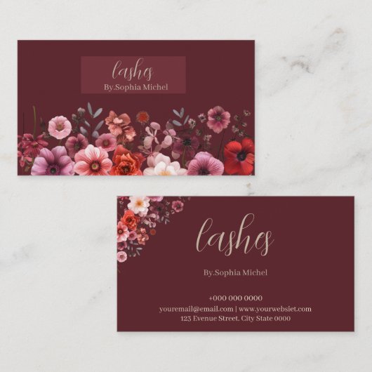 Eyelash Artist Visitekaartje – Elegant & Professio (Voorkant / Achterkant)