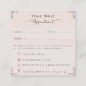 Eyelash-benoemingskaart Afsprakenkaartje (Achterkant)