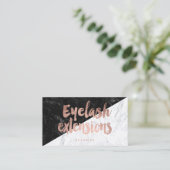 Eyelash blokkeert moderne roos gouden marteling visitekaartje (Staand voorkant)