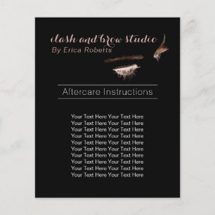 Eyelash & Brow Makeup Artist Nazorg Instruction Flyer