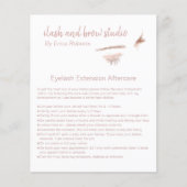 Eyelash & Brow Makeup Artist Nazorg Instruction Flyer (Voorkant)