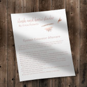 Eyelash & Brow Makeup Artist Nazorg Instruction Flyer