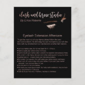 Eyelash & Brow Makeup Artist Nazorg Instruction Flyer (Voorkant)