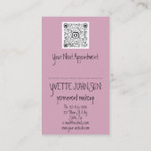 Eyelash Brow Makeup Logo QRCode Kiss Roos Visitekaartje (Achterkant)