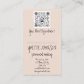 Eyelash Brow Makeup Logo QRCode Lip Gold Roos Visitekaartje (Achterkant)