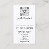 Eyelash Brow Makeup Logo QRCode Lip Holograaf Roze Visitekaartje (Achterkant)