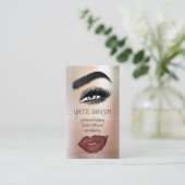 Eyelash Brow Makeup Logo QRCode Lip Roos Huid Visitekaartje (Staand voorkant)