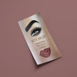 Eyelash Brow Makeup Logo QRCode Lip Roos Huid Visitekaartje