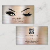 Eyelash Brow Microblade. QR CODE Logo Roos roky Visitekaartje (Voorkant / Achterkant)