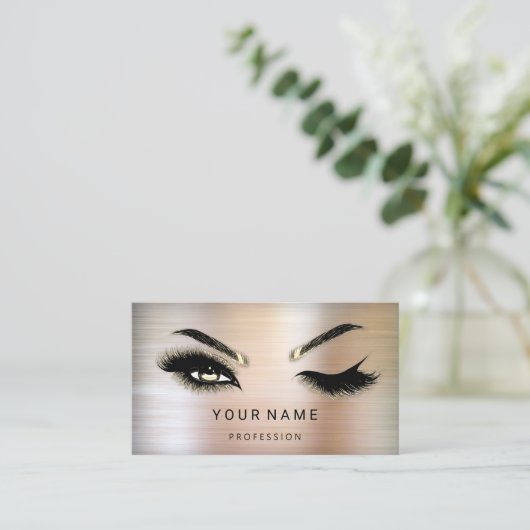 Eyelash Brow Microblade. QR CODE Logo Roos roky Visitekaartje (Staand voorkant)