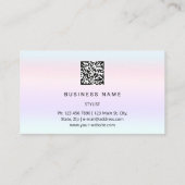 Eyelash Brow Microblade. QR CODE Logo Silver Ombre Visitekaartje (Achterkant)